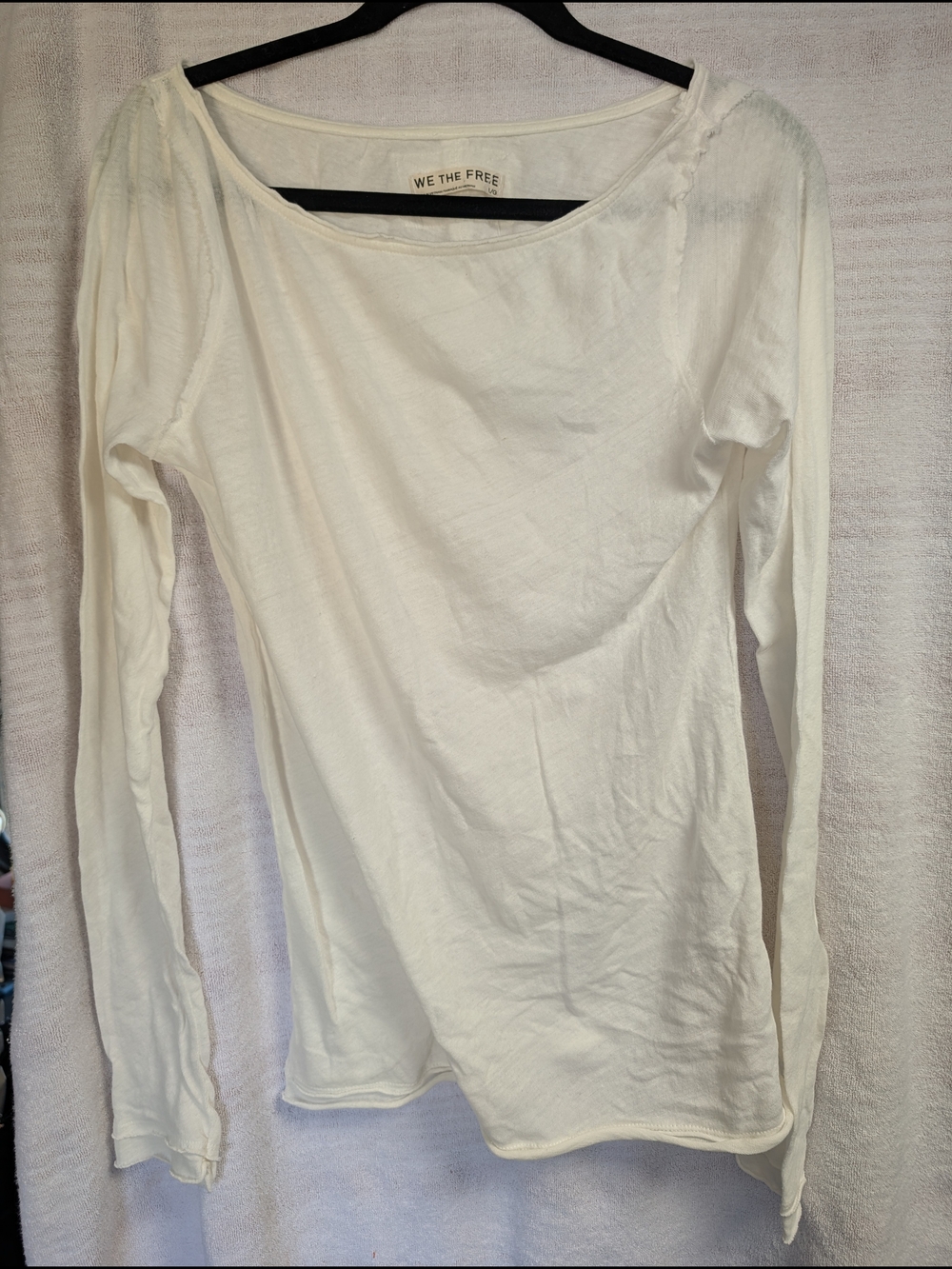 We The Free Women's Long Sleeve Boatneck Top in Cream